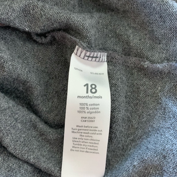 Carter’s Gray Dress with Gold Heart Print size 18 Months - Picture 4 of 4